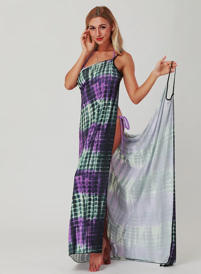 Летнее женское длинное пляжное платье 2019 хит продаж тропический лес праздничное