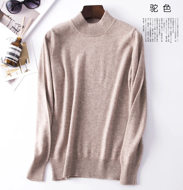 2021 Autumn Winter Cashmere Sweater Women Solid Color Knitted Turtleneck Pullover Jumper Female Pull Femme Hiver Jersey Sweaters | Женская