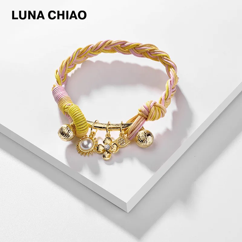 Женские Плетеные Восковые браслеты LUNA CHIAO со звездочками злом глазами и
