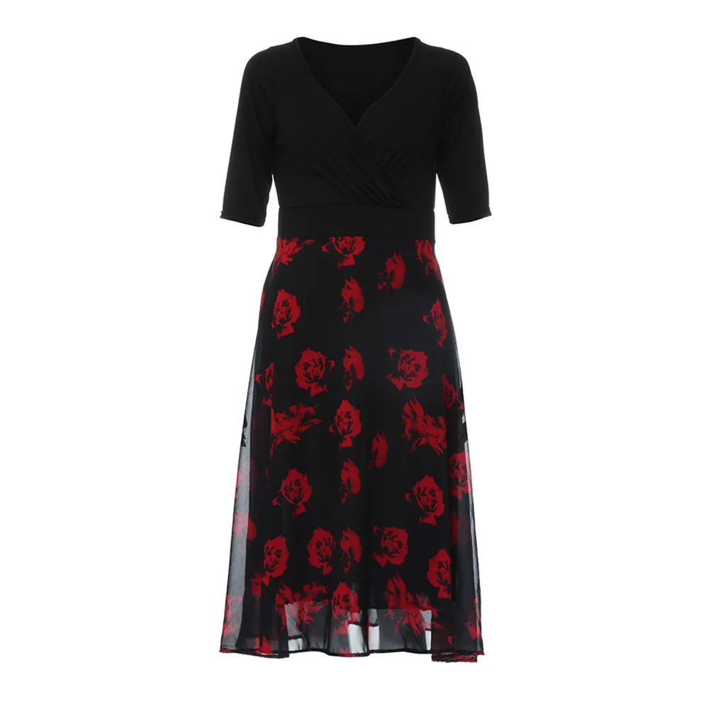 Женское платье с принтом страуса повседневное пляжное большого размера v