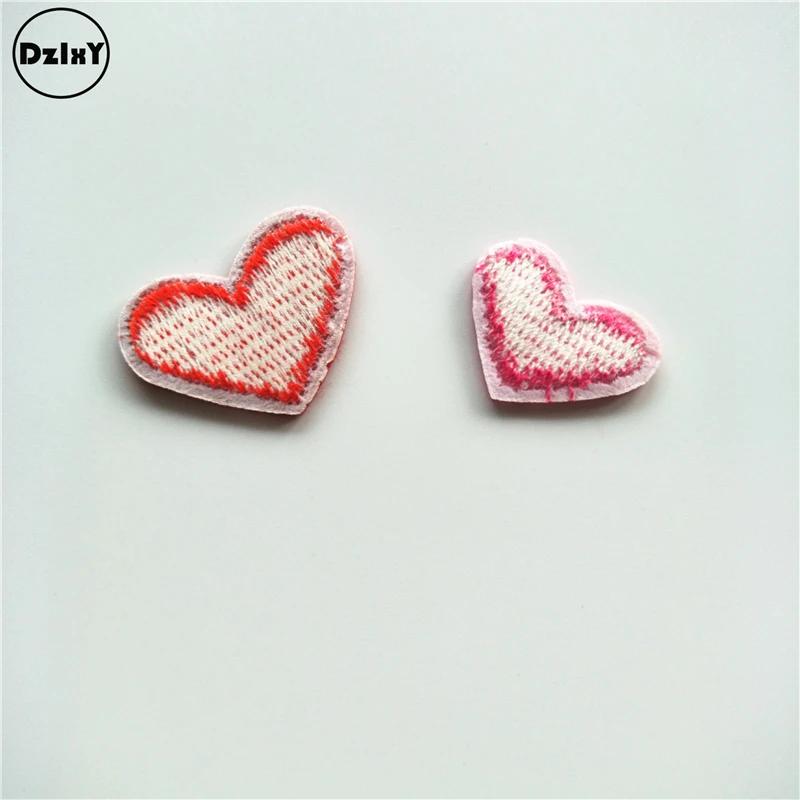 2*1 6 см 4 шт. нашивки с вышивкой в виде сердца для одежды|embroidered iron|iron on patchesembroidered iron