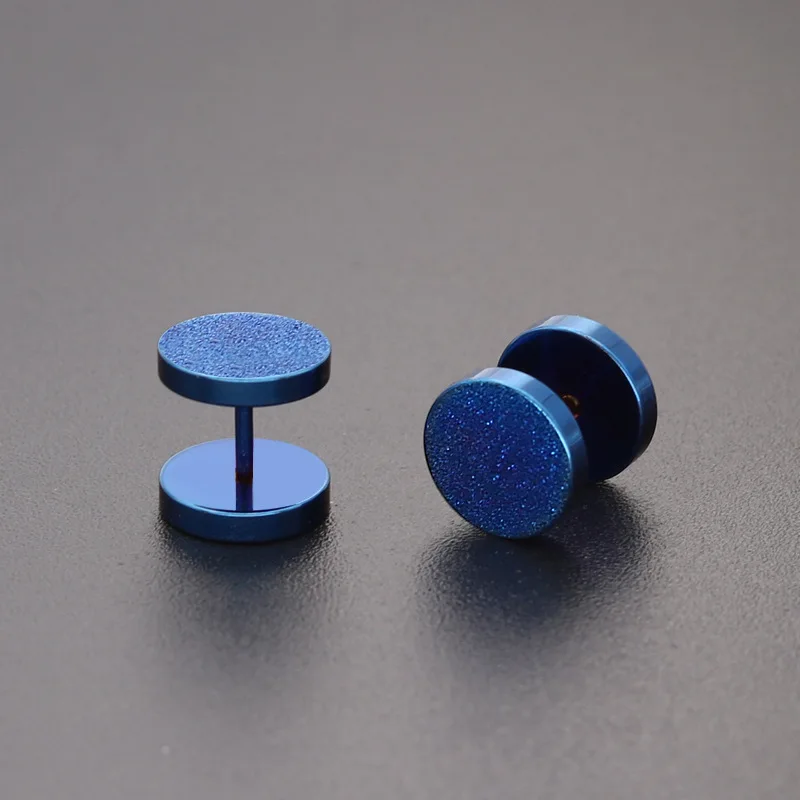 Нильсен штангой Серьги стержня Гантели один матовый блестящей Круглый