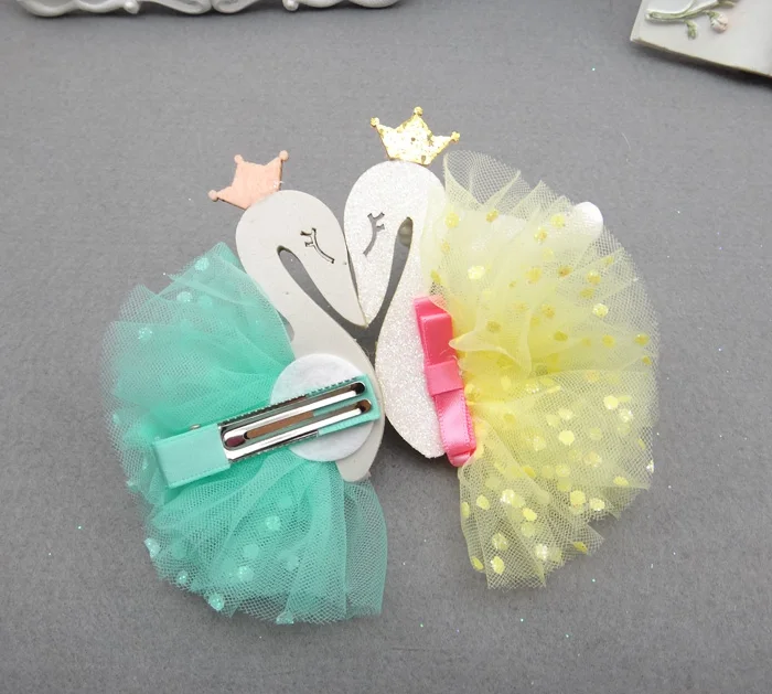 Детские заколки для волос с короной и лебедем 1 шт.|girls hair accessories|hair accessoriesbb clip |