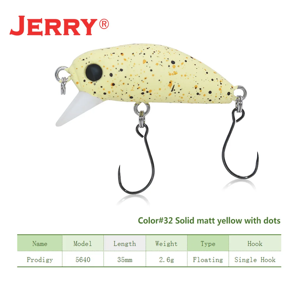 yellow with dots Jerry 35 мм 2,6 г спиннинг медленно тонущиеся воблеры кренкбейт Форель Приманка для окуня пресноводный камень рыболовное снасти Оборудование - Цвет: yellow with dots