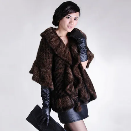 Осень-зима 2015 женские шали из натурального меха норки накидка для невесты