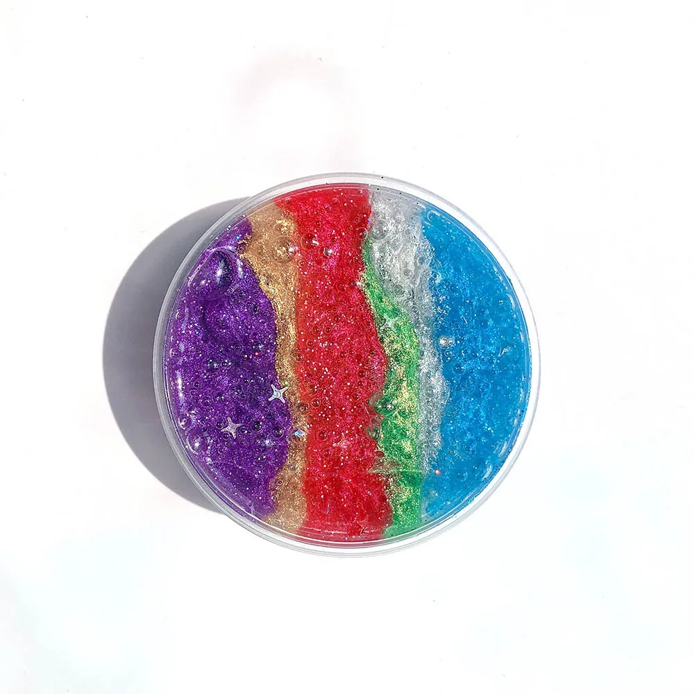multicolor 60 мл DIY Блестящий Galaxy Slime Sludge ароматизированный Пластилин хлопок грязь блеск Хрустальная глина снятие стресса детские игрушки - Цвет: multicolor
