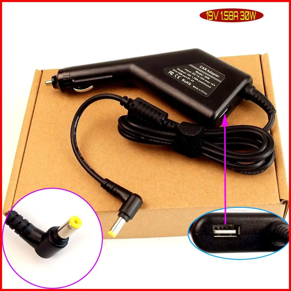 Автомобильный адаптер питания для ноутбука 19 в 1 58a + USB порт Acer Aspire One 753 ZG5 ZG8 ZE6 E1A 752