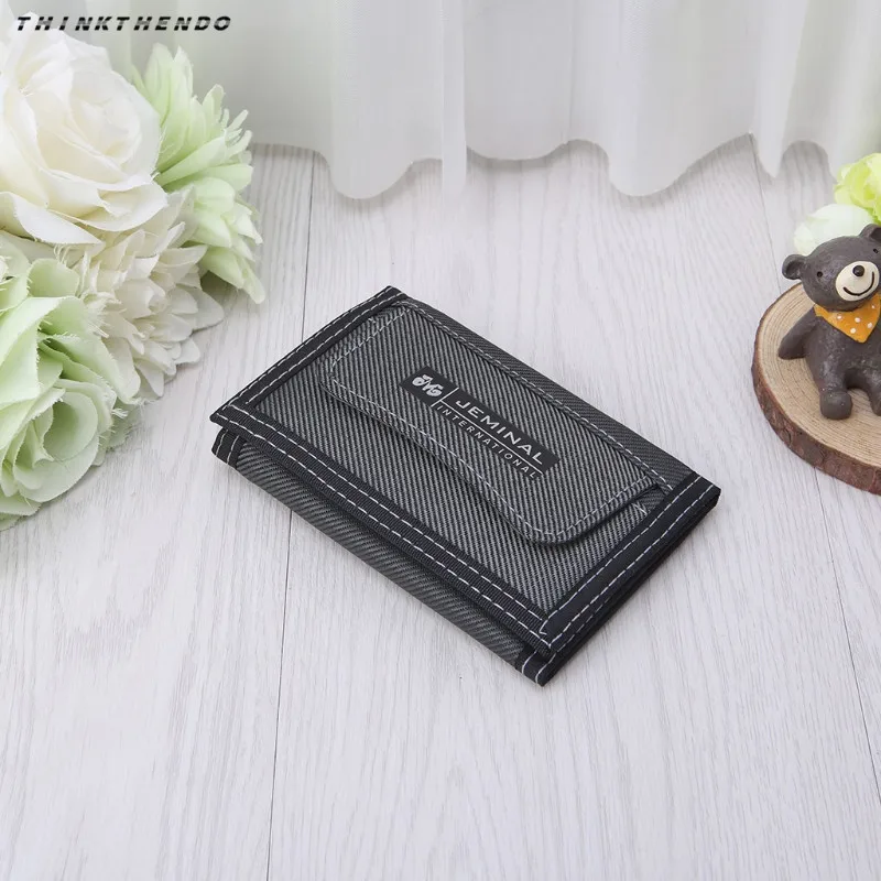 Холщовый мужской кошелек THINKTHENDO с карманом для монет, короткий дизайнерский кошелек на молнии для монет, кредитный держатель для карт для подростков