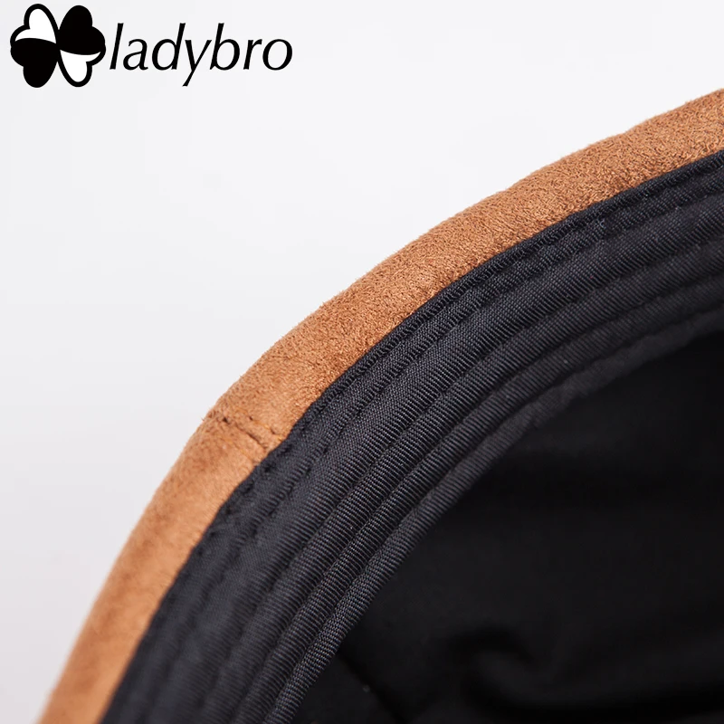 Женская замшевая Шапка-берет в английском стиле Ladybro восьмиугольная шапка-тыква