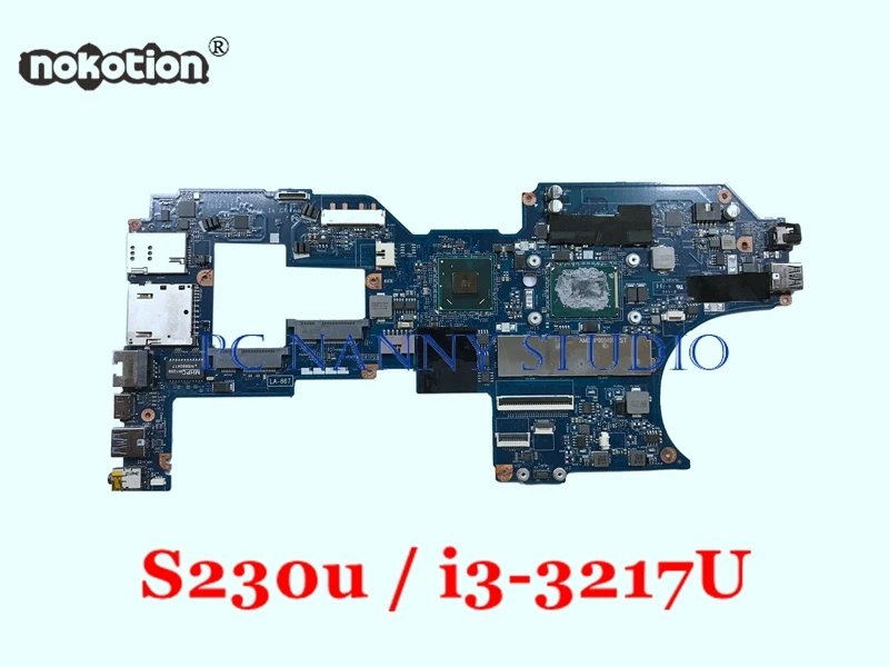 NOKOTION материнская плата QIPA1 LA 8671P для ThinkPad S230u 12 5 &quotпланшет i3 3217U HD 4000 4 Гб