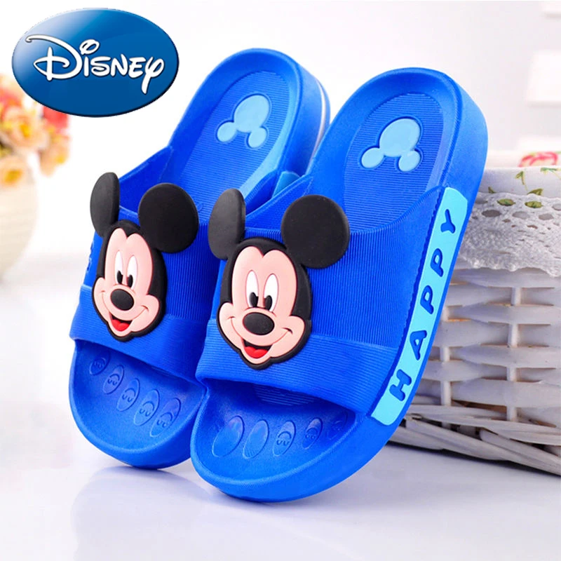Обувь disney шлепанцы Новинка 2019 года детские тапочки с Микки Маусом домашние для