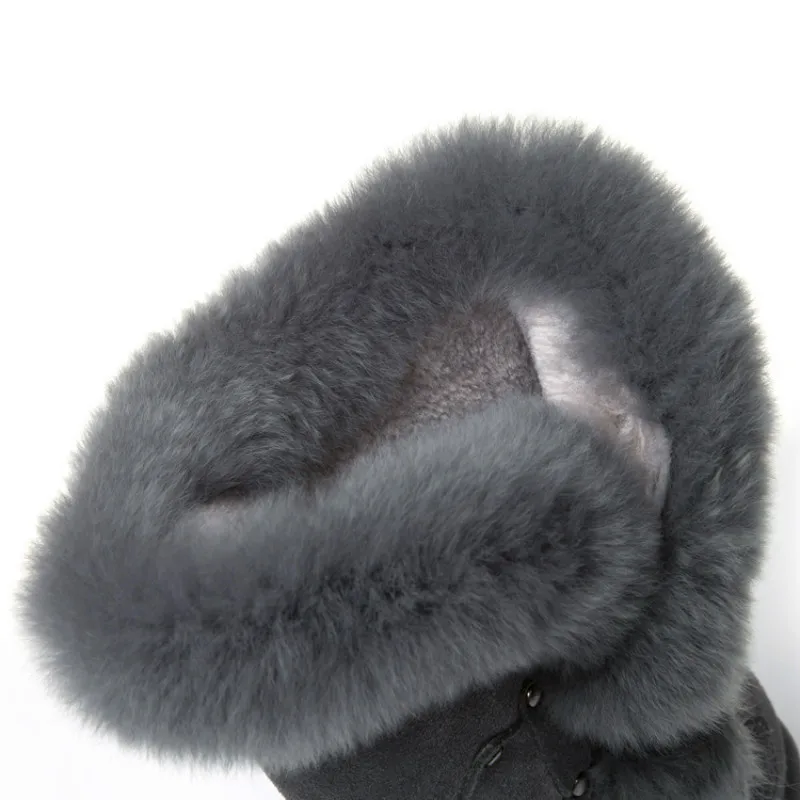 Snow Boots Brand Women Winter Warm Genuine Leather Shoes Real Fur Plush Fashion Buckle Casual High Quality | Обувь