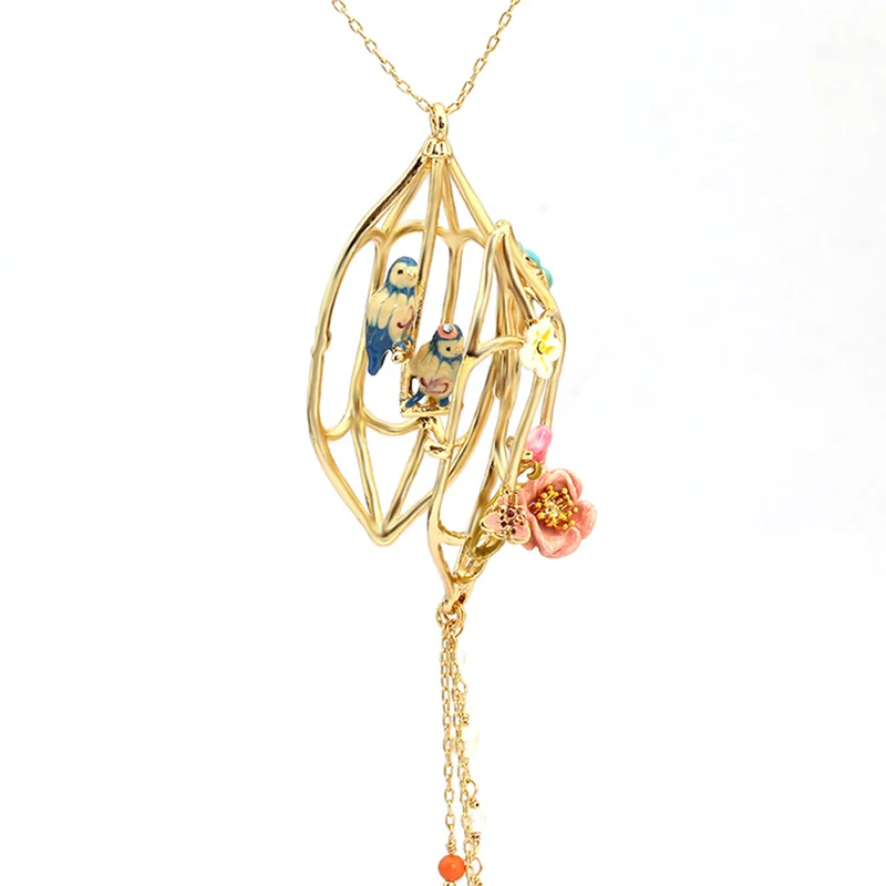 Эмалированная клетка для птиц можно открыть и закрыть дверь ожерелье цепь