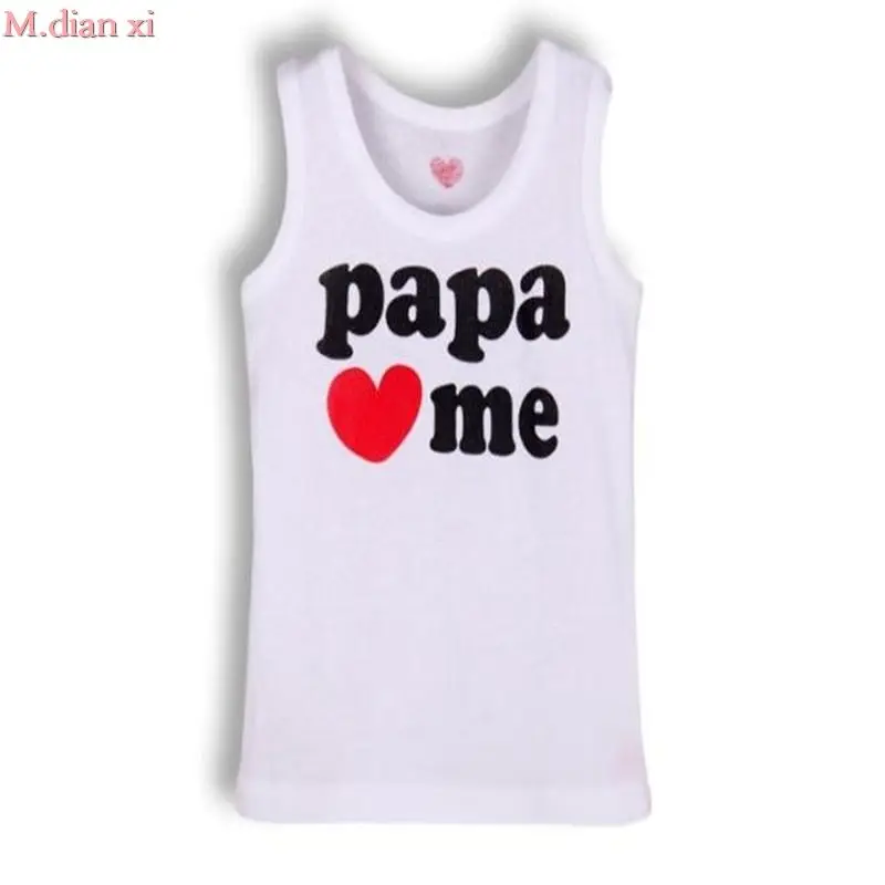 Новая футболка с надписью «love mom and Dad», детская одежда, летняя рубашка для маленьких мальчиков и девочек, хлопковая футболка, одежда с героями мультфильмов, распродажа