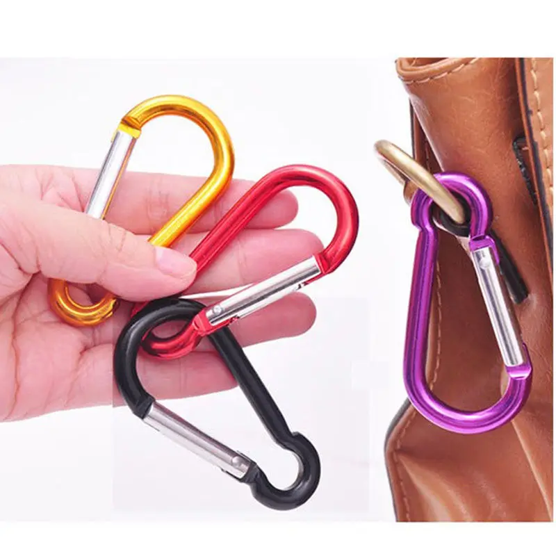 

Hot Sales 6 Pcs Aluminum Carabiner Camp Snap Hook Keychain Bag Hook Bag Accessories