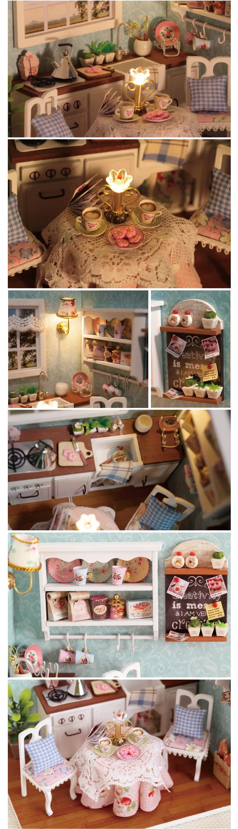 Ручной работы кукольный дом мебели Miniatura Diy кукольные домики миниатюрный деревянный кукольный домик взрослые игрушки для детей, подарок на день рождения, H08