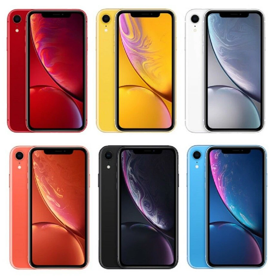 Apple iPhone XR заводской разблокированный мобильный телефон 4G LTE 6," шестиядерный 12 МП и 7 мп ram 3 ГБ rom 64 Гб/128 ГБ/256 ГБ NFC