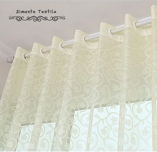 NAPEARL деревенский жаккард вуаль отвесные занавески тюль ткани для украшения дома