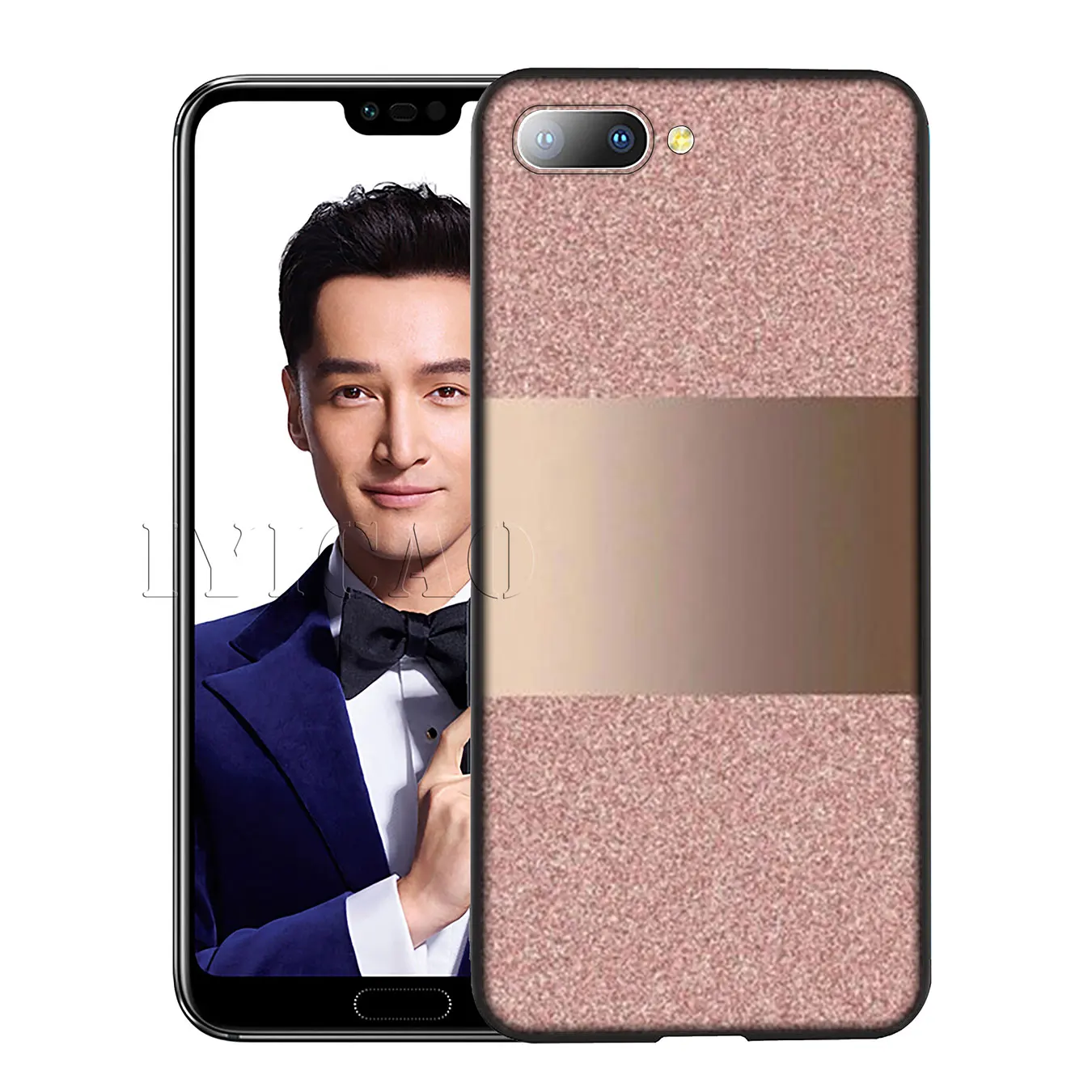 IYICAO Gold Pink rose Glitter Dust love Soft Case for Huawei Y7 Y6 Prime Y9 2018 Honor 8C 8X 8 9 10 Lite 6A 7C 7X 7A Pro |