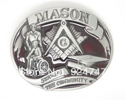

MASON serving the community Belt Buckle