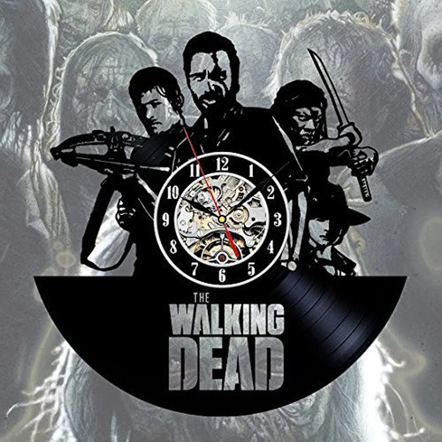 Настенные часы Horloge Murale Saat The Walking Dead винтажные современный дизайн виниловые