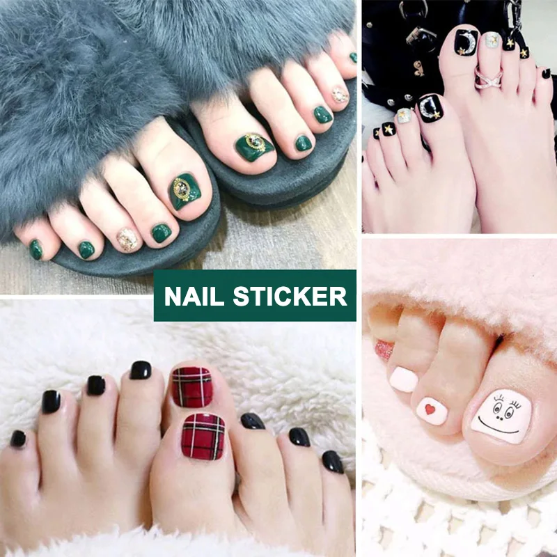 22 шт./лист водонепроницаемые наклейки для ногтей с закрытым носком | Красота и