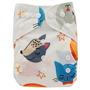 0B169 Ohbabyka тканевые подгузники Детские многоразовые подгузники Couche Lavable Piscine Регулируемый один размер дизайнерские подгузники с карманами для новорожденных - Цвет: 0B169