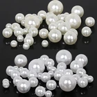 Топ ABS жемчуг имитация 4 6 8 10 мм смешанные цвета радуги Свободные Круглые бусины для изготовления ювелирных изделий ручной работы DIY ожерелье браслет