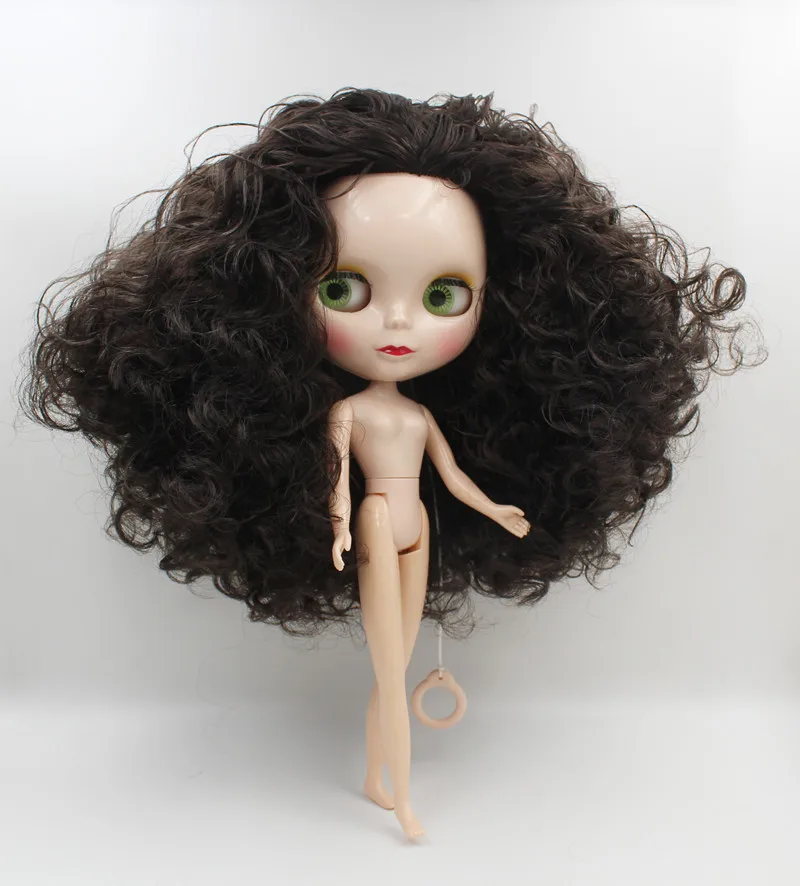 Blygirl, Blyth куклы, черные кудрявые волосы, 19 и 7 суставов новые куклы, нормальная раковина, 1/6 куклы, обнаженные куклы