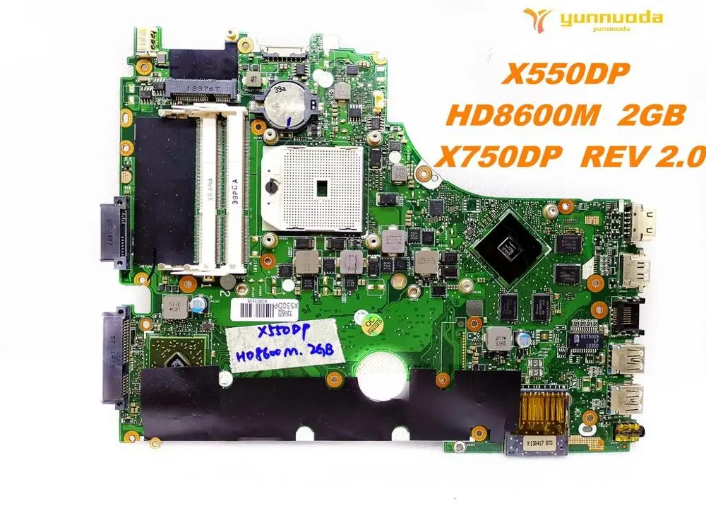 Оригинальная материнская плата для ноутбука ASUS X550DP HD8600M 2 Гб X750DP REV 0