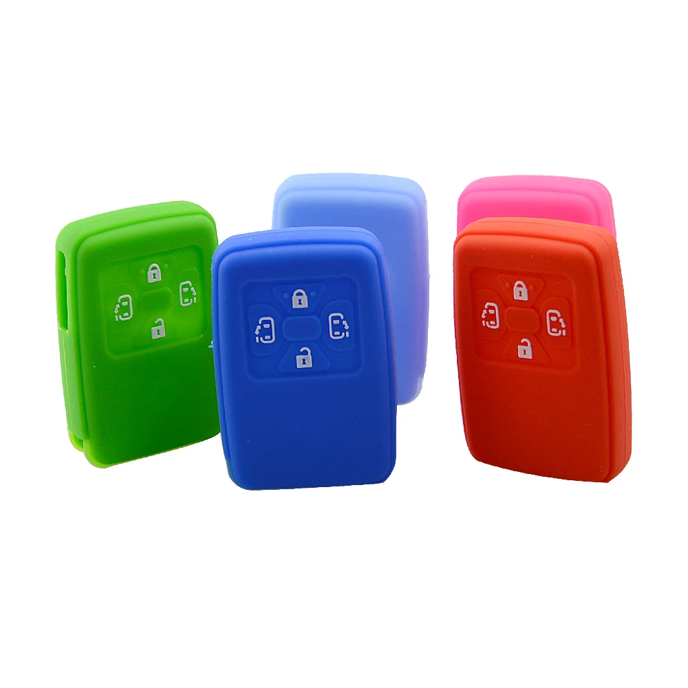 4 кнопки мягкий силиконовый резиновый чехол для автомобильного ключа протектор
