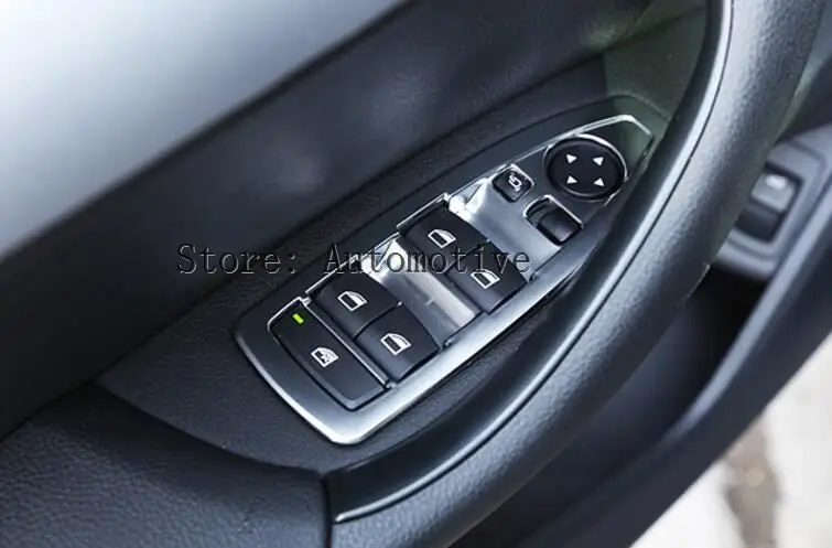 

For BMW X1 F48 2015 2016 20i 25i 25le Car-styling ABS Chrome Window Lift Swtich Button Cover Trim Accessories Set of 4pcs 16-17