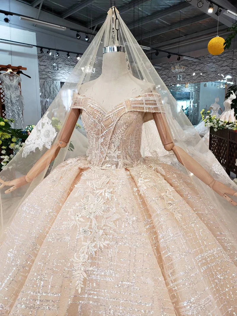 LS11609 бальное платье свадебное платье с открытыми плечами милая материал свадебное платье с свадебной вуалью vestido de noiva