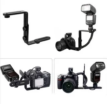 Металлический L-образный кронштейн для вспышки фонарик держатель камеры быстрое
