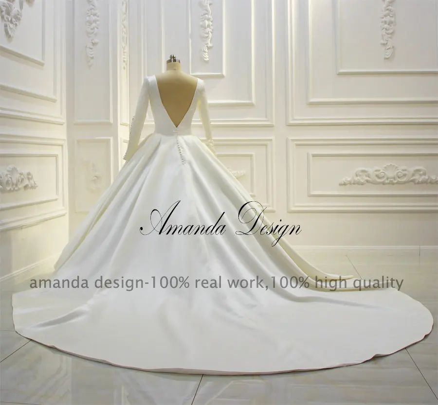 Свадебное платье с длинным рукавом и открытой спиной|Свадебные платья| |