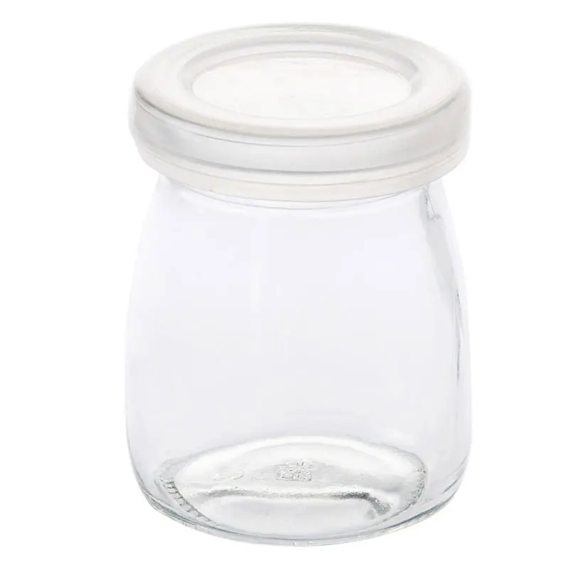 Yilala Pudding Cup Glass Bottle for Dessert Mini Yogurt Mug Creative Mousse Bottles with Lid 4 Pieces Per Set | Дом и сад