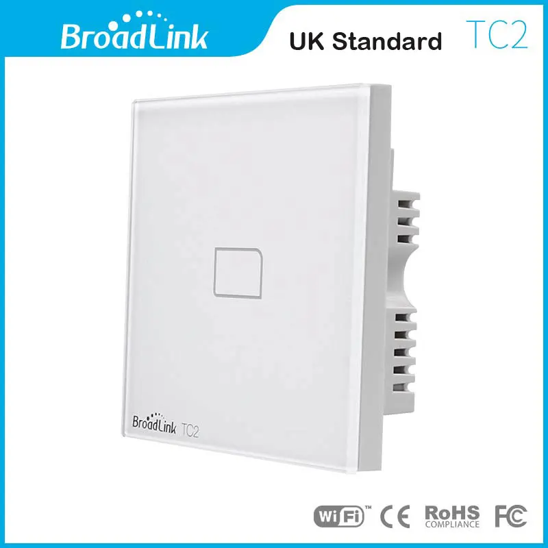 Настенный выключатель Broadlink TC2 стандарт Великобритании 1 2 3 Gang стеклянная панель