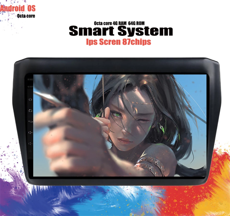 Автомобильный мультимедийный dvd-плеер Octa Core 9 &quotAndroid 10 0 для suzuki swift 2017-2019