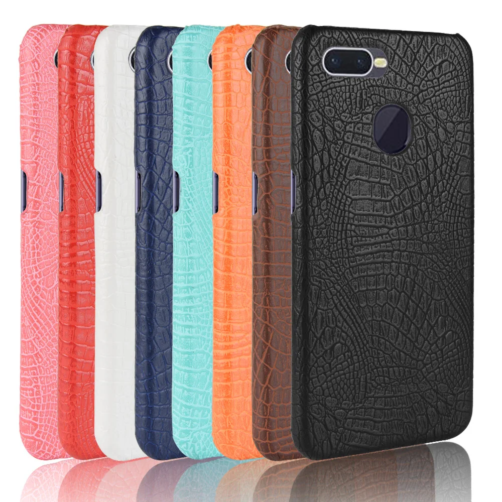 Роскошные Бизнес Крокодиловая Кожа Змеи Pattern кожаный чехол для OPPO A7X