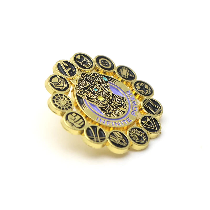 P3691 Dongmanli Thanos Infinity Gauntlet металлические эмалированные булавки и броши для нагрудного штыря рюкзак сумки значок крутые подарки