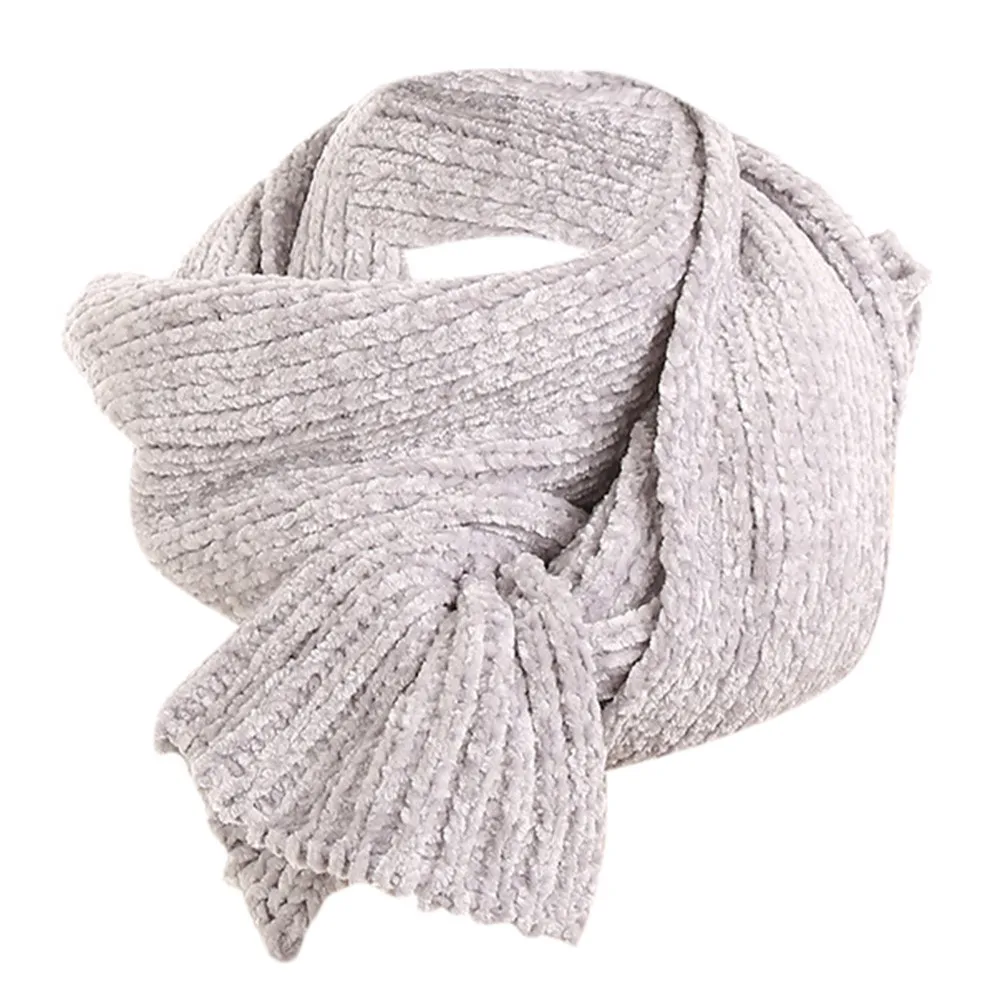 Light Purple 40 женский шарф из синели осень зима теплый мягкий длинный платок женские одноцветные шарфы женский палантин 200*37 см - Цвет: Light Purple