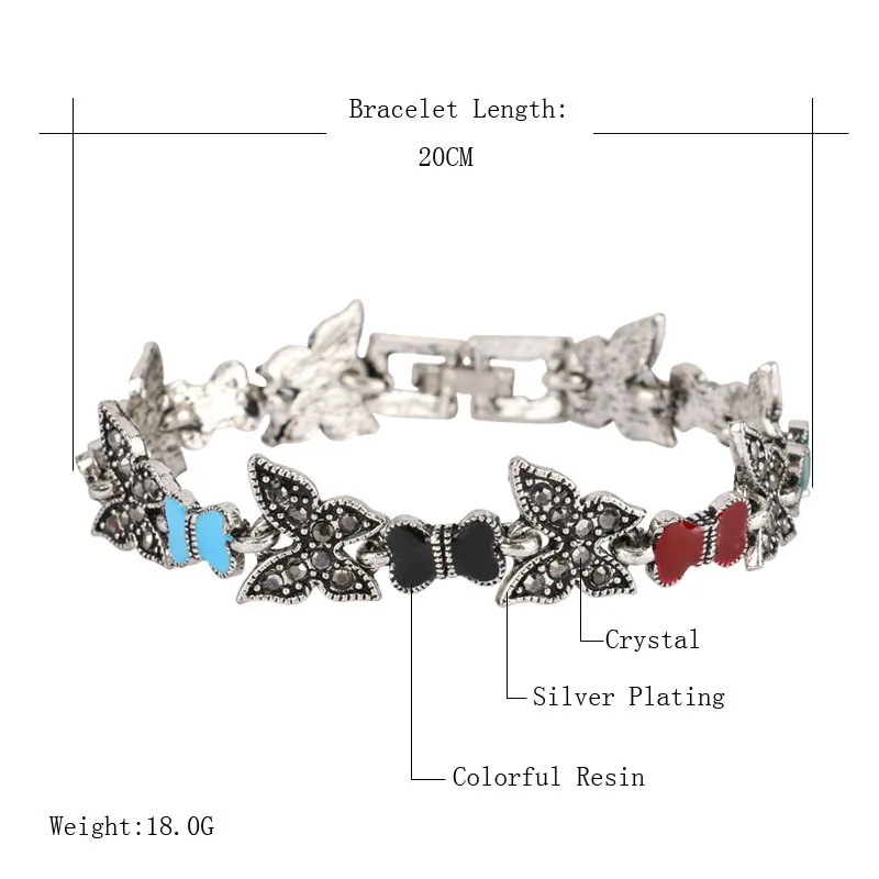 2015 модный браслет с эмалью винтажный вид из тибетского серебряного сплава