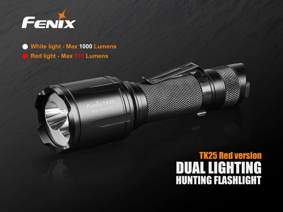 2018 Новый светодиодный фонарь лампа светильник ing Fenix TK25Red белый 1000 люмен Красный 310