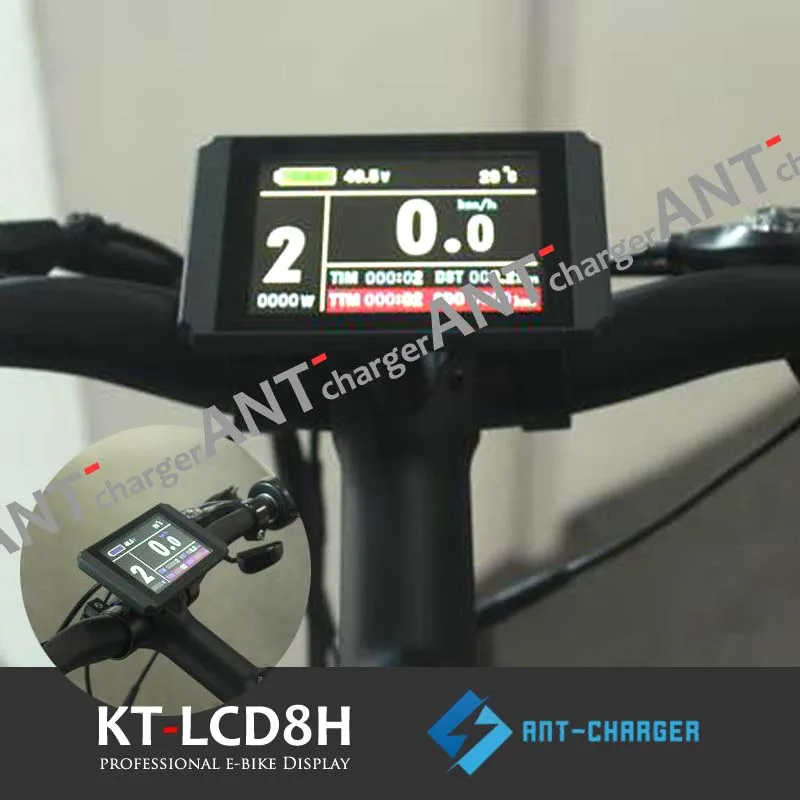 Контроллер контроллер Ebike KT LCD8H цветная матрица измеритель 24 В/36 В/48 В черная
