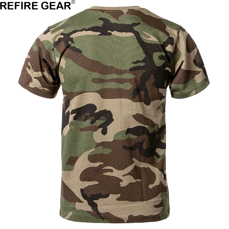 Футболка Refire Gear Мужская быстросохнущая хлопок камуфляж пейнтбол дышащая Военная