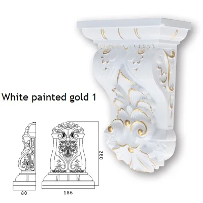 Европейский 26*18,6*8 см пластик Corbel Corbels архитектурная мебель украшения золото серебро античная Ручная роспись - Цвет: 2