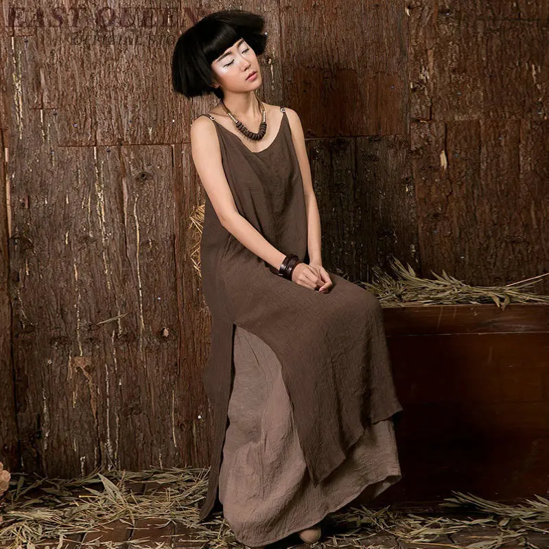 Элегантные китайские летние платья 2019 женское винтажное платье макси без