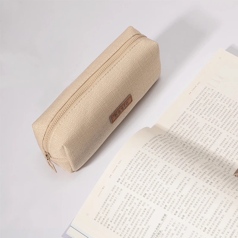 Kawaii Canvas Large Capacity Pencil Case School Supplies Simple Candy Color Stationery Box Storge Gifts Tools | Канцтовары для