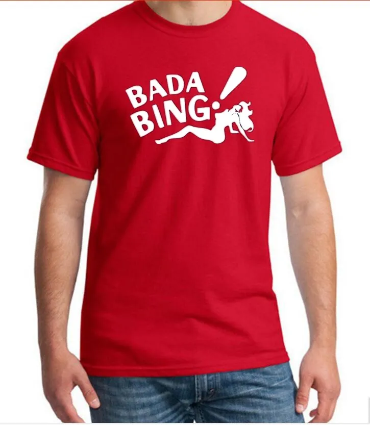 The Sopranos Bada Bing модные Для Мужчин's футболки короткий рукав 100% хлопковые белые