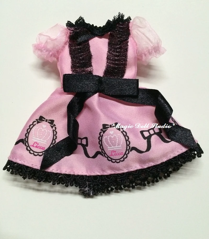 [MG560] Бесплатная доставка Blythe Кукла Azone платье # розовое для кукла licca наряды